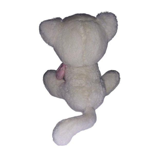 JELLYCAT LONDON White Kitty Stuffed Cat Plush Pink Polka Dot Bow Retired 2698 - Picture 3 of 10